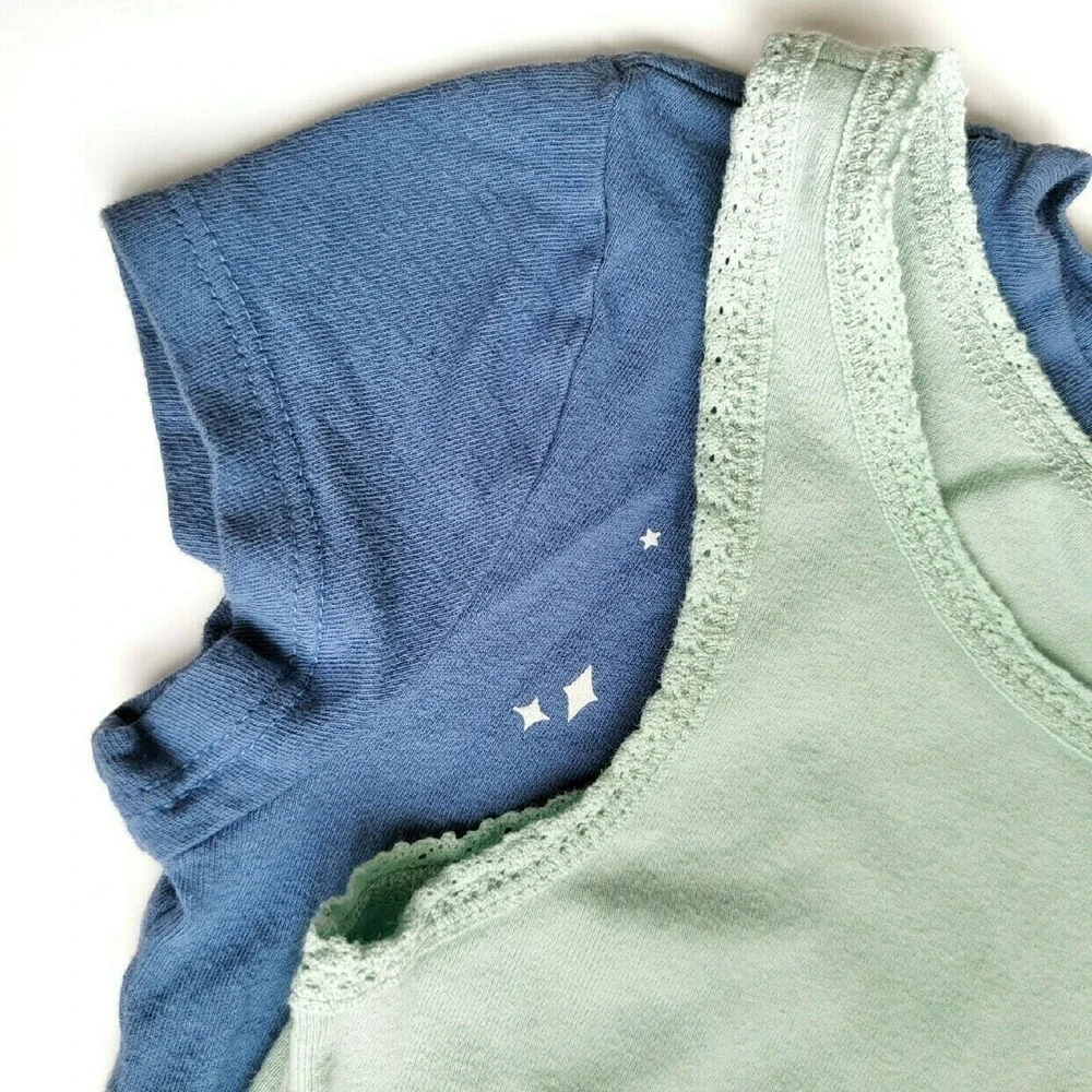 Size S Summer Tank & Tee Bundle Fits Girls Small, Gap Blue STEM Science Space
